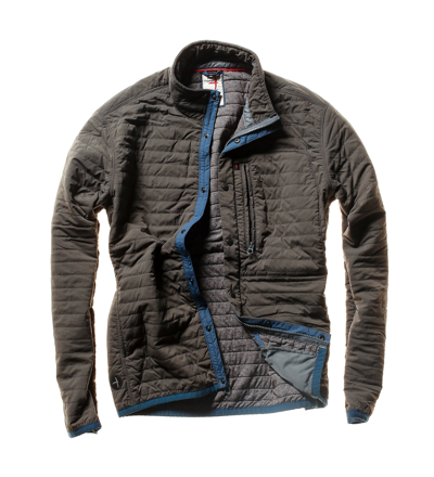 Pre-owned Relwen Windzip Quilted Jacket In Char Loden