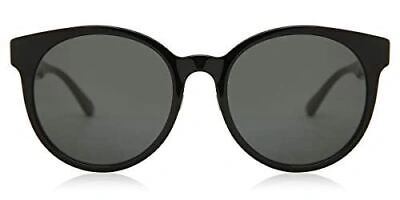 Pre-owned Gucci Women's Acetate Round Sunglasses, Black/green/red, One Size Gg0416sk-002