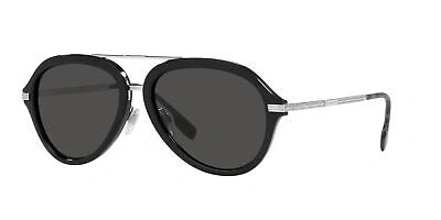 Pre-owned Burberry Jude Be 4377 Black/black 58/17/150 Men Sunglasses In Gray