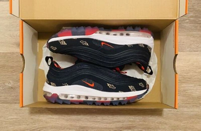 Pre-owned Nike Air Max 97 Nrg 'wing It' Obsidian Red Ck1220-400 Men's 7, Women's 8.5 In White