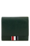 THOM BROWNE THOM BROWNE MAN BUTTALE GREEN LEATHER WALLET