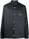 Balmain Monogram-pattern Shirt In Nero