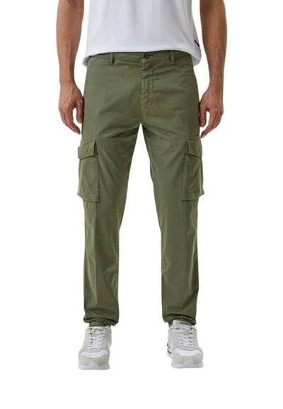 Aspesi Cotton Cargo Trousers In Green