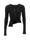 Christopher Esber Open-twist Long Sleeve Top In Black