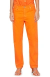Frame Le Slouch High Waist Straight Leg Jeans In Orange Crush