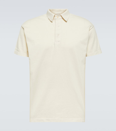 Les Tien Cotton Piqué Polo Top In White