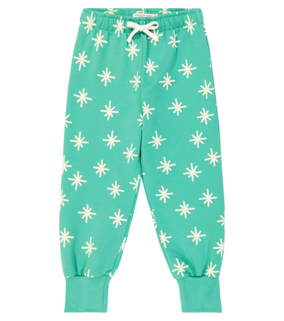 Tinycottons Kids' Snow Cotton-blend Sweatpants In Green