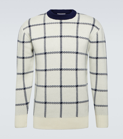 Jw Anderson Ribbed-knit Wool Sweater In White