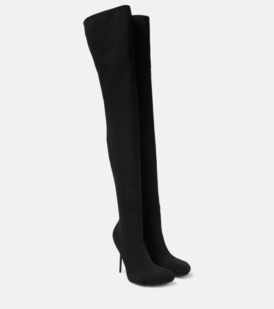 Balenciaga Anatomic Over-the-knee Sock Boots In Black