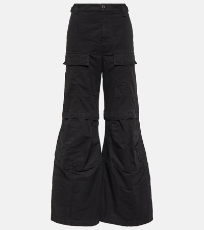 Balenciaga Cotton Cargo Pants In Sunbleached Black