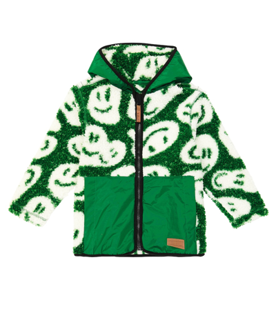 Molo Boys Green Smile Fleece Jacket In 6902 Smile On Green