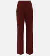 Max Mara Bordeaux Trousers In Wool Women In Red
