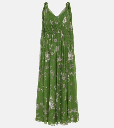 Erdem Floral-print Silk-georgette Gown In Ophelia Vine Clover