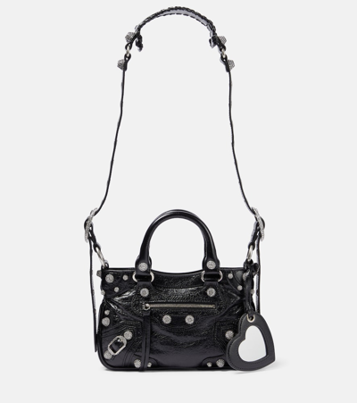 Balenciaga Neo Cagole Xs Leather Tote Bag In Black