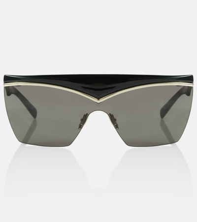 Saint Laurent Sl 614 Mask Shield Sunglasses In Black