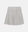 TORY SPORT CHECKED PLEATED JERSEY TENNIS SKIRT
