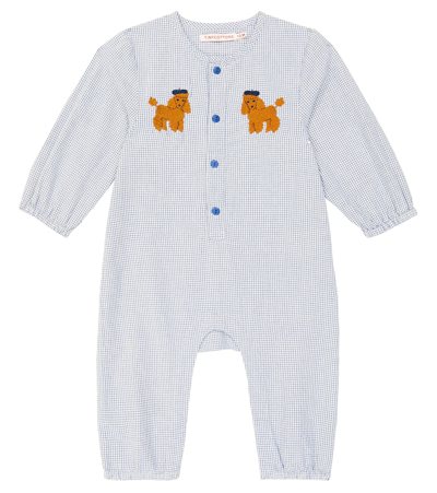 Tinycottons Baby Tiny Poodle Cotton Playsuit In Blue