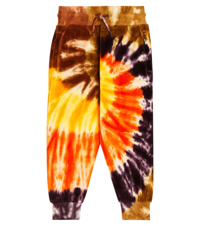 Molo Kids' Alvar Tie-dye Cotton Sweatpants In Multicoloured