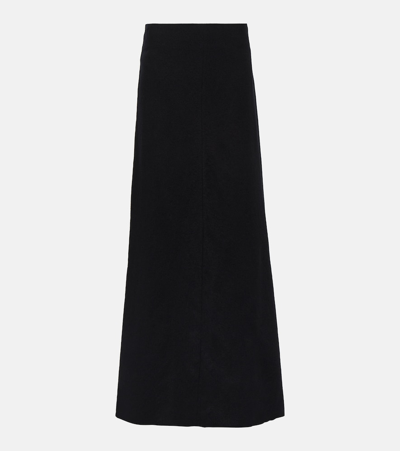 Ann Demeulemeester Virgin Wool Maxi Skirt In Black