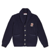 BRUNELLO CUCINELLI LOGO-PATCH KNITTED COTTON CARDIGAN