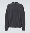 BALENCIAGA EMBELLISHED COTTON FLEECE SWEATSHIRT