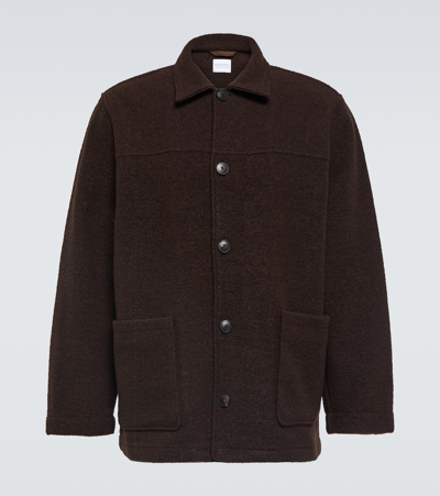 Sunspel Wool-blend Jacket In Brown