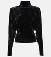 ALEXANDRE VAUTHIER DRAPED VELVET TOP