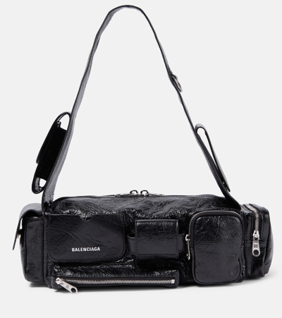 Balenciaga Superbusy Xs Leather Shoulder Bag In Black