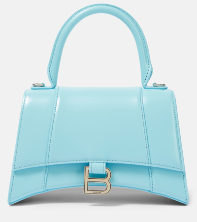 Balenciaga Small Hourglass Crossbody Bag In Blue