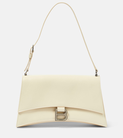 Balenciaga Crush Small Leather Shoulder Bag In Neutrals