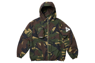 Pre-owned Palace Hooded Sheller Jacket Camo
