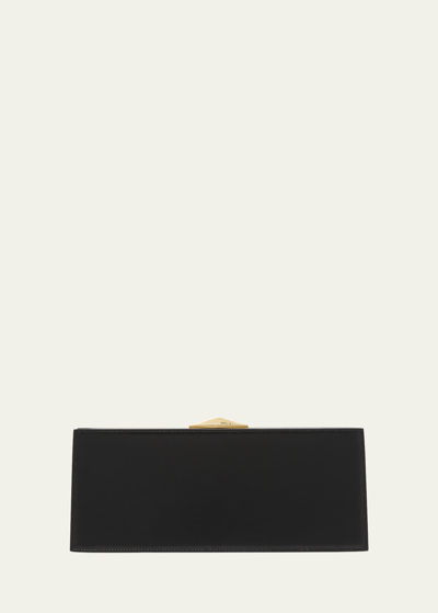 Jimmy Choo Diamond Leather Cocktail Clutch Bag In Black Gold