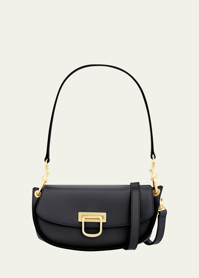 Oroton Colt Leather Small Shoulder Bag In Black