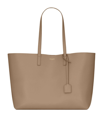 Saint Laurent East/west Tote Bag In Beige