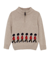 TROTTERS MARCHING GUARDSMAN HALF-ZIP SWEATER (2-5 YEARS)