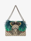 Gucci Dionysus Parrot-embroidered Gg Supreme Chain Shoulder Bag In Brown