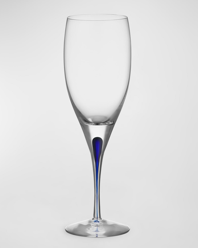 ORREFORS INTERMEZZO BLUE WHITE WINE GLASS, 6 OZ.
