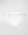 Kosta Boda Contrast White Bowl, Medium In White/white