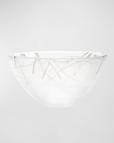 Kosta Boda Contrast White Bowl, Medium In White/white