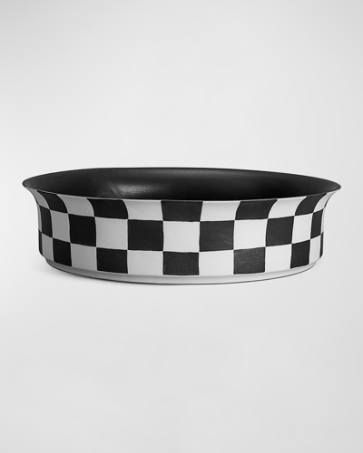 L'objet Damier Bowl, 14.8" In Black