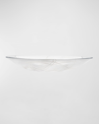 Kosta Boda Contrast White Dish In White/white