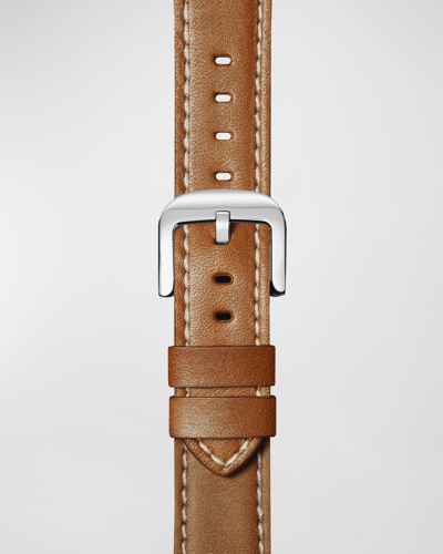 Shinola Men's Leather Watch Strap, 22mm In Largo Tan