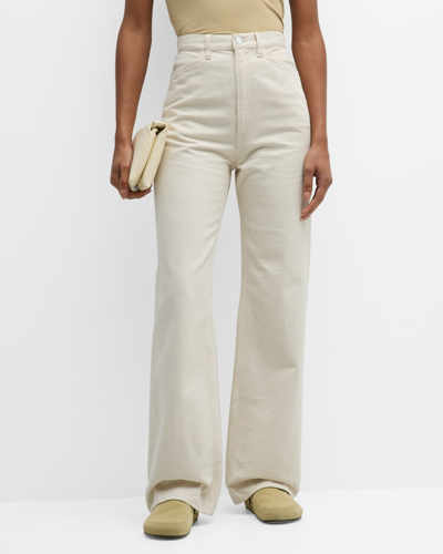 Made In Tomboy Margherita High-rise Wide-leg Jeans In White