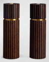 L'OBJET IONIC SALT & PEPPER MILLS, SMOKED OAK