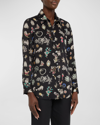 Libertine Black Diamond Pins Printed New Classic Shirt In Blkmu