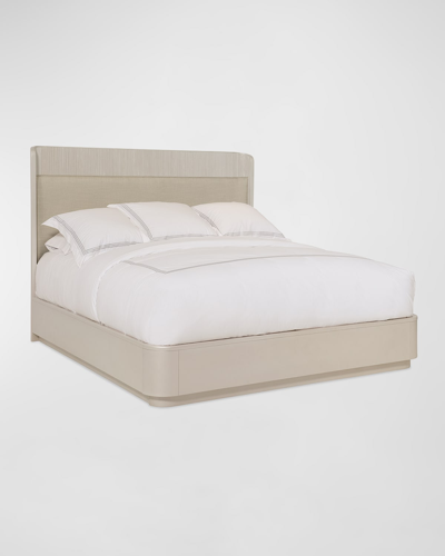 Caracole Fall In Love Queen Bed In Beige, Matte Pear