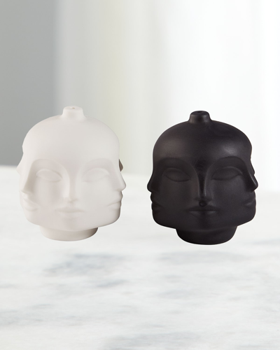 Jonathan Adler Dora Maar Salt And Pepper Shakers, Set Of 2 In Black And White