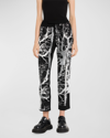 LIBERTINE MIDNIGHT FOREST PRINTED NARROW TROUSERS