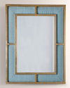 Port 68 Bedford Gold Nigel Celadon Mirror In Blue