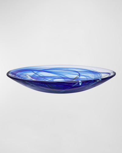 Kosta Boda Contrast Blue Platter